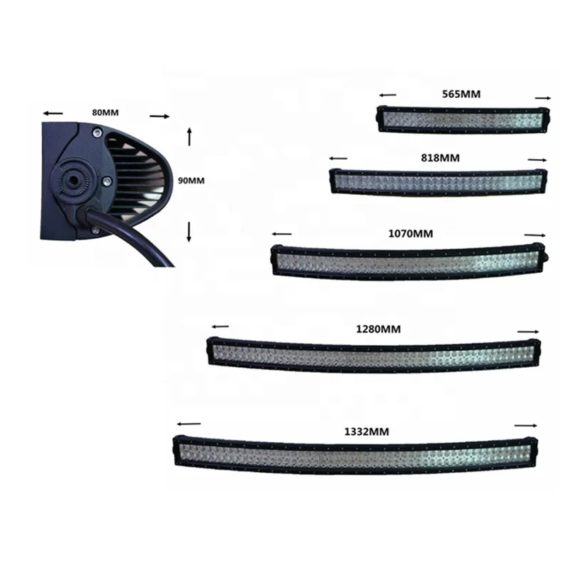 PZ1010 Hot sell auto accessory lightings foshan high power car led light bar for tractor projector off road curve led light bar