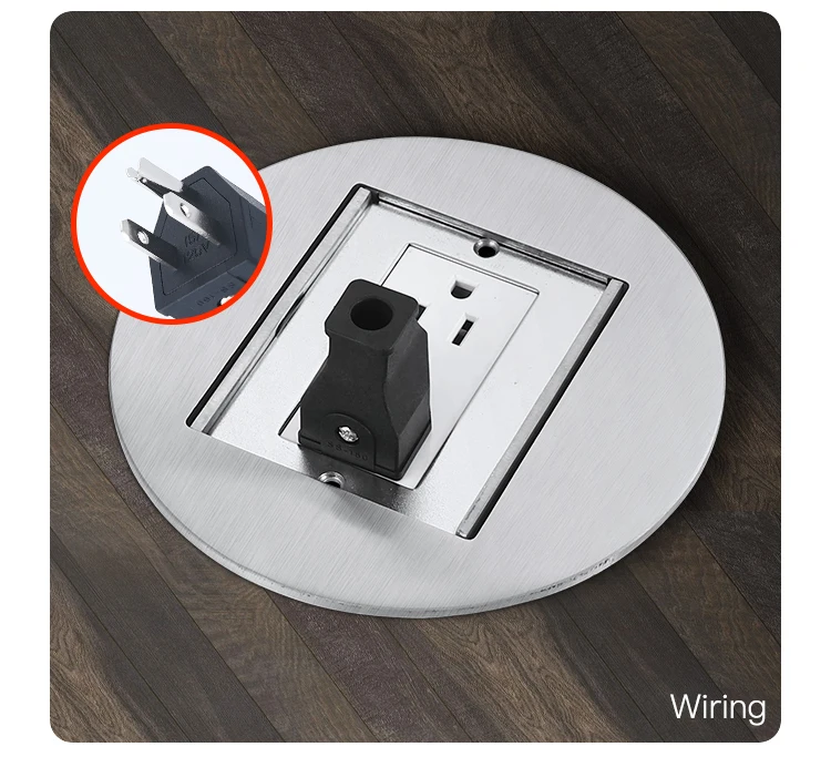 American standard stainless steel power 16A round hidden floor socket box