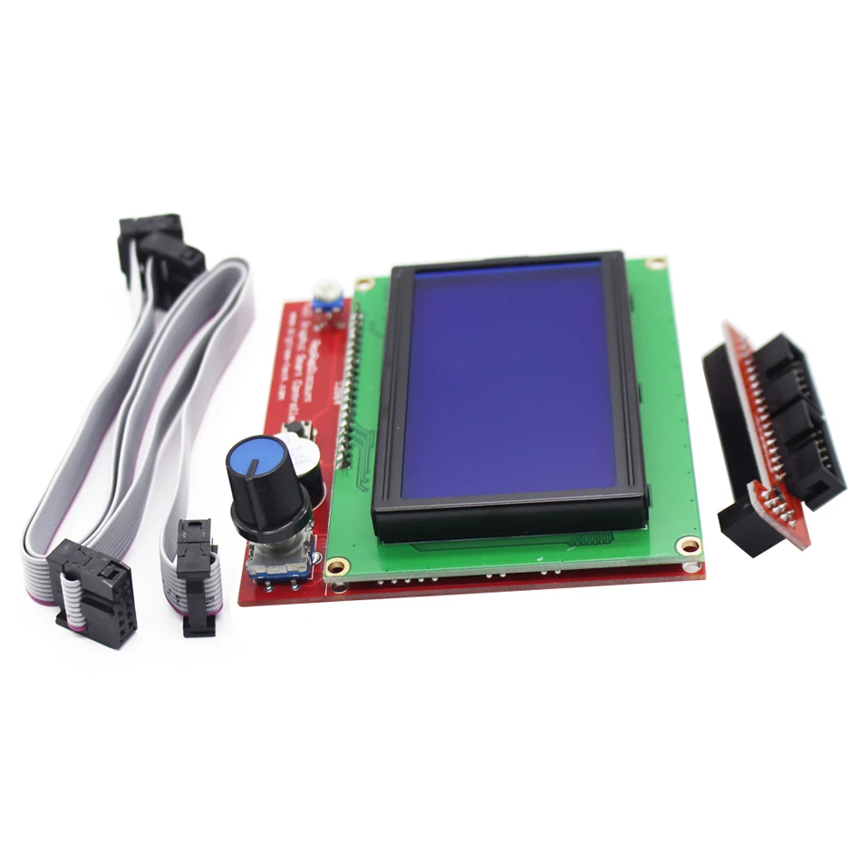 12864 Lcd Graphic Smart Display Controller Board With Adapter And Cable ...