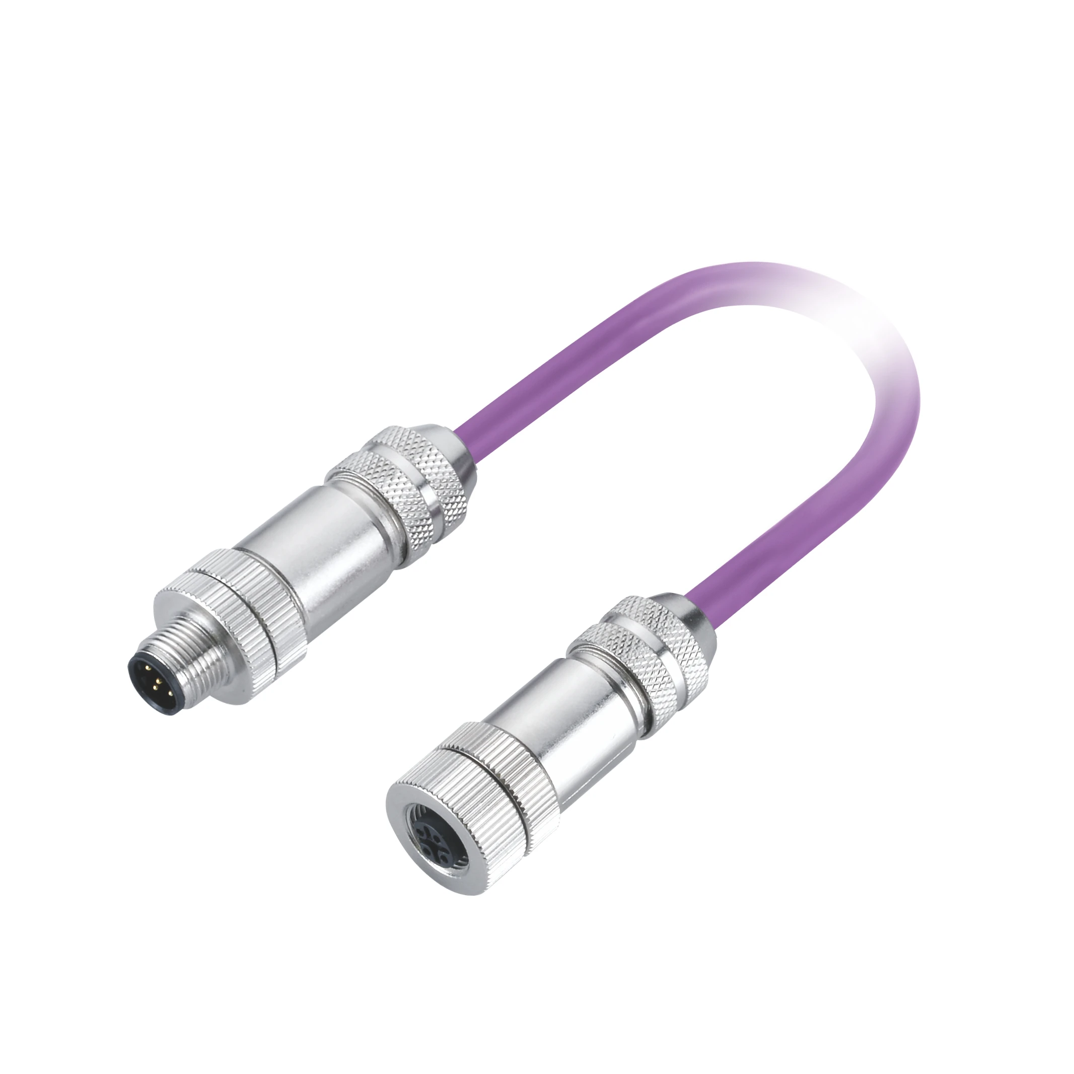 360 Degree Emishielded Profibus Dp M12 Connector 5pin Male To Female