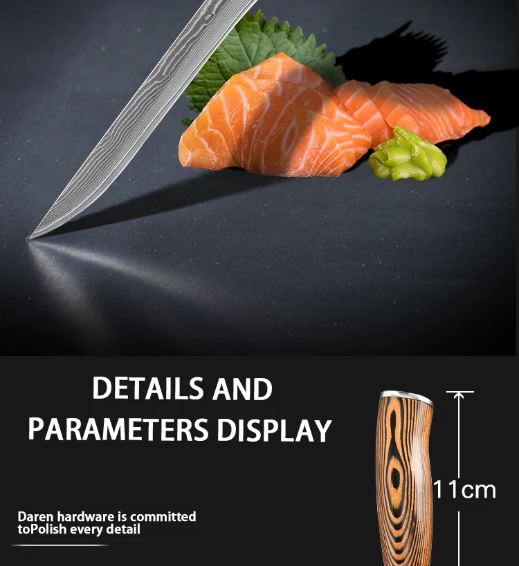 67 Layers Damascus Skinning Fish Fillet Knife For Butcher Buy Kitchen