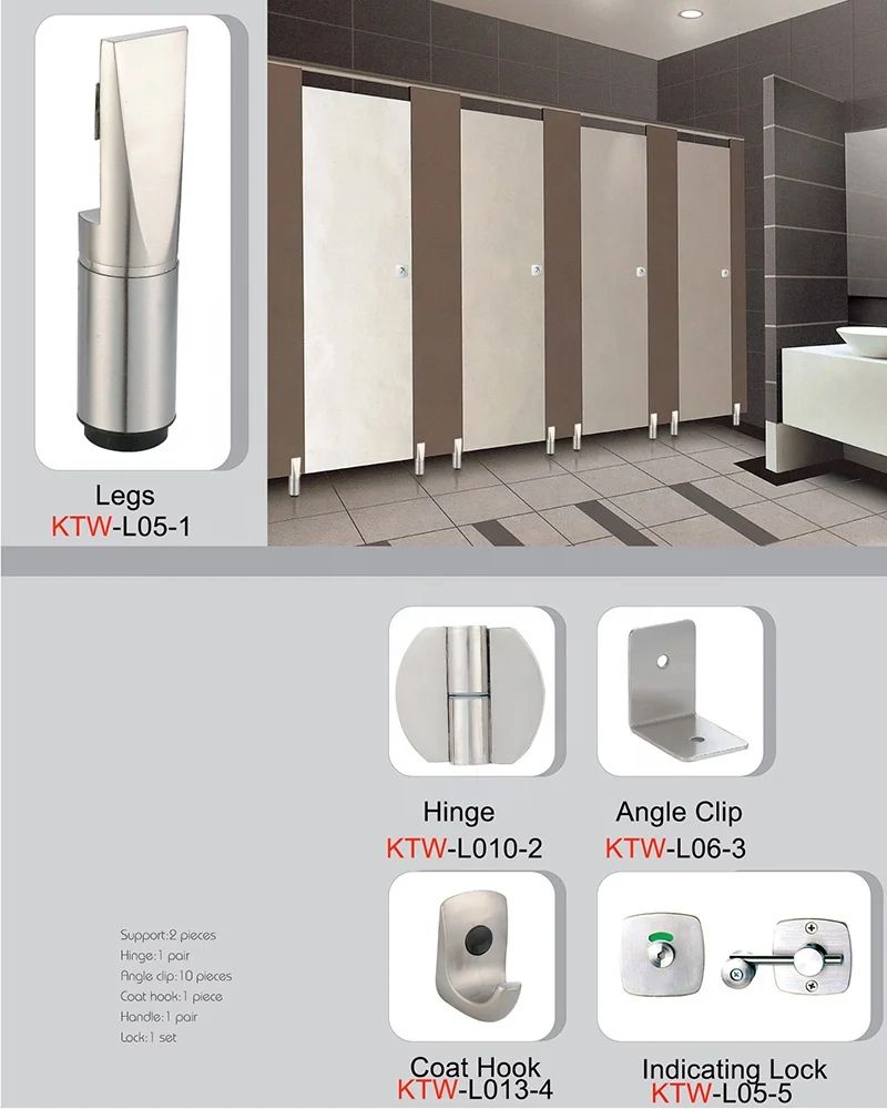 Whole Set Toilet Cubicle Toilet Partition Fittings - Buy Toilet ...