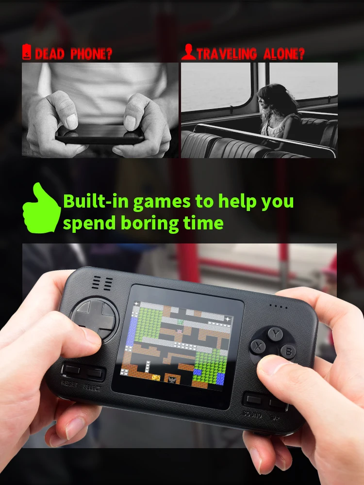 DATEN FROSCH Handheld Tragbare Retro Spielkonsole mit 8000mAh Power Bank Buil-in 416 Klassische Spiele Mini Handheld konsole