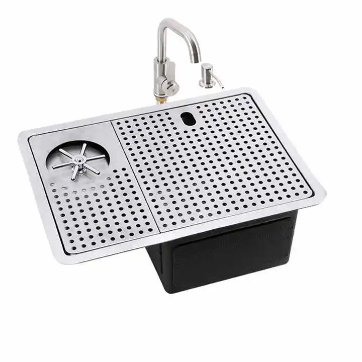 Commercial Bar Glass Cup Washer Sus304 Stainless Steel Single Bowl ...