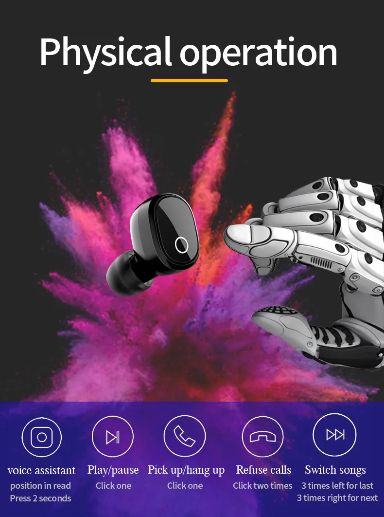 Tws New Stereo Earphones Cute wireless Earbuds Smartphone In Ear OEM Headset Bone Conduction Headphone HIFI Fone De Ouvido - ANKUX.COM