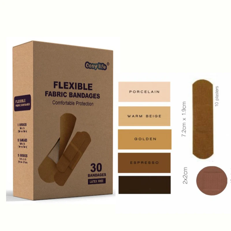 Golden Human Skin Color Flexible Fabric Bandages,Fingertip Bandages