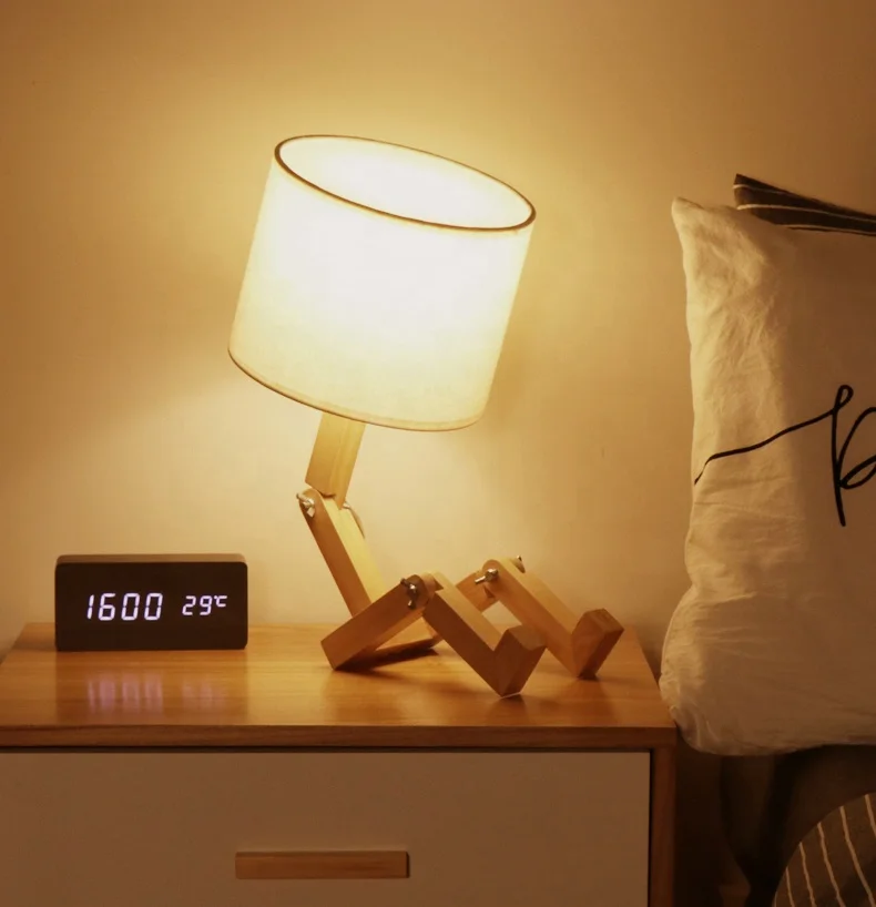 wood desk lamp