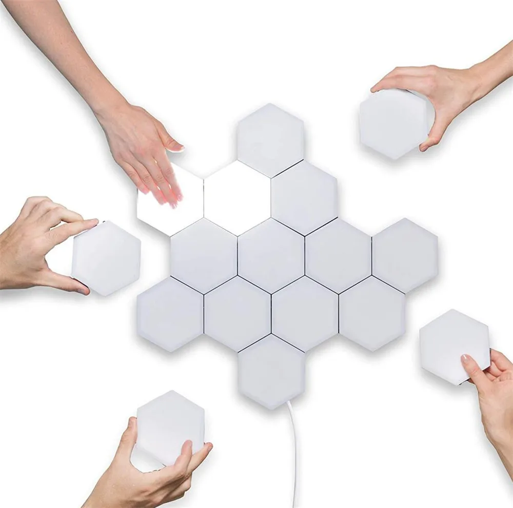 7 adet takim petek panel altigen led dokunmatik isik kuantum lamba petek moduler led isik dokunmatik duyarli manyetik gece lambasi buy petek panel altigen led dokunmatik isik kuantum petek panel altigen led dokunmatik