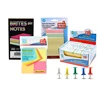O.WKs Value Set Colorful Push Pin Office Sticky Brited Notes Memo Pad