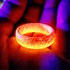New style bar multi-color resin glow ring for couples