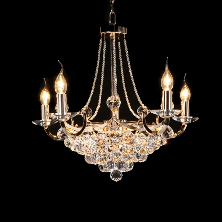 Custom exquisite ceiling gold led bedroom cafe nice luxury morden crystals fixtures chandelier light