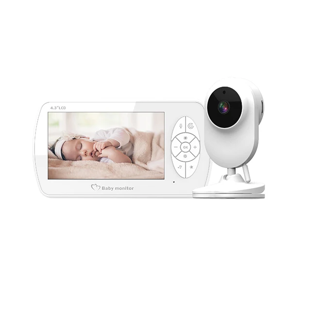 
4.3 Inch 1080p Smart Wifi Audio HD Home Security Indoor CCTV Babe Baby Temperature Video Monitor Wireless Babyfoon with Camera 