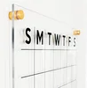 wall mounted dry erase acrylic magnetic calendar for home office school calender board