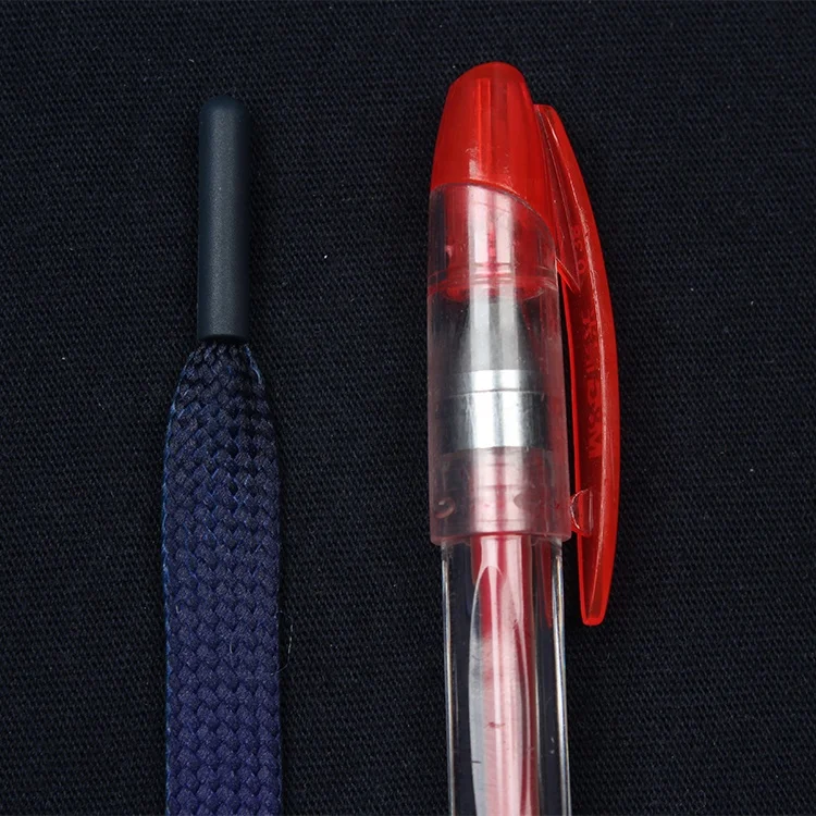 Custom Blank Logo Silicone Dipping Flat Shape Gradient Color Shoelaces for Hoody