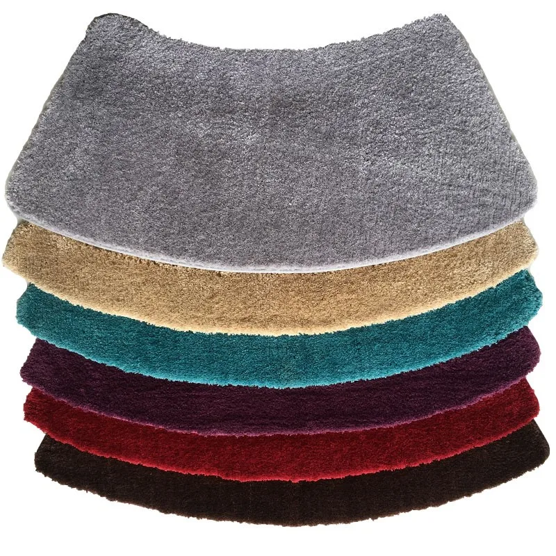 Soft Luxury Microfiber Polyester Curved Bath Mats For Quadrant Shower