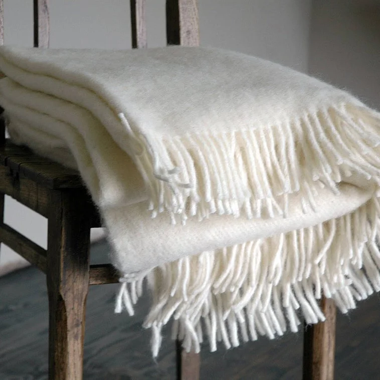 Luxury Pure Merino Polyester Cashmere Wool Chunky Knit Blanket for Sale details