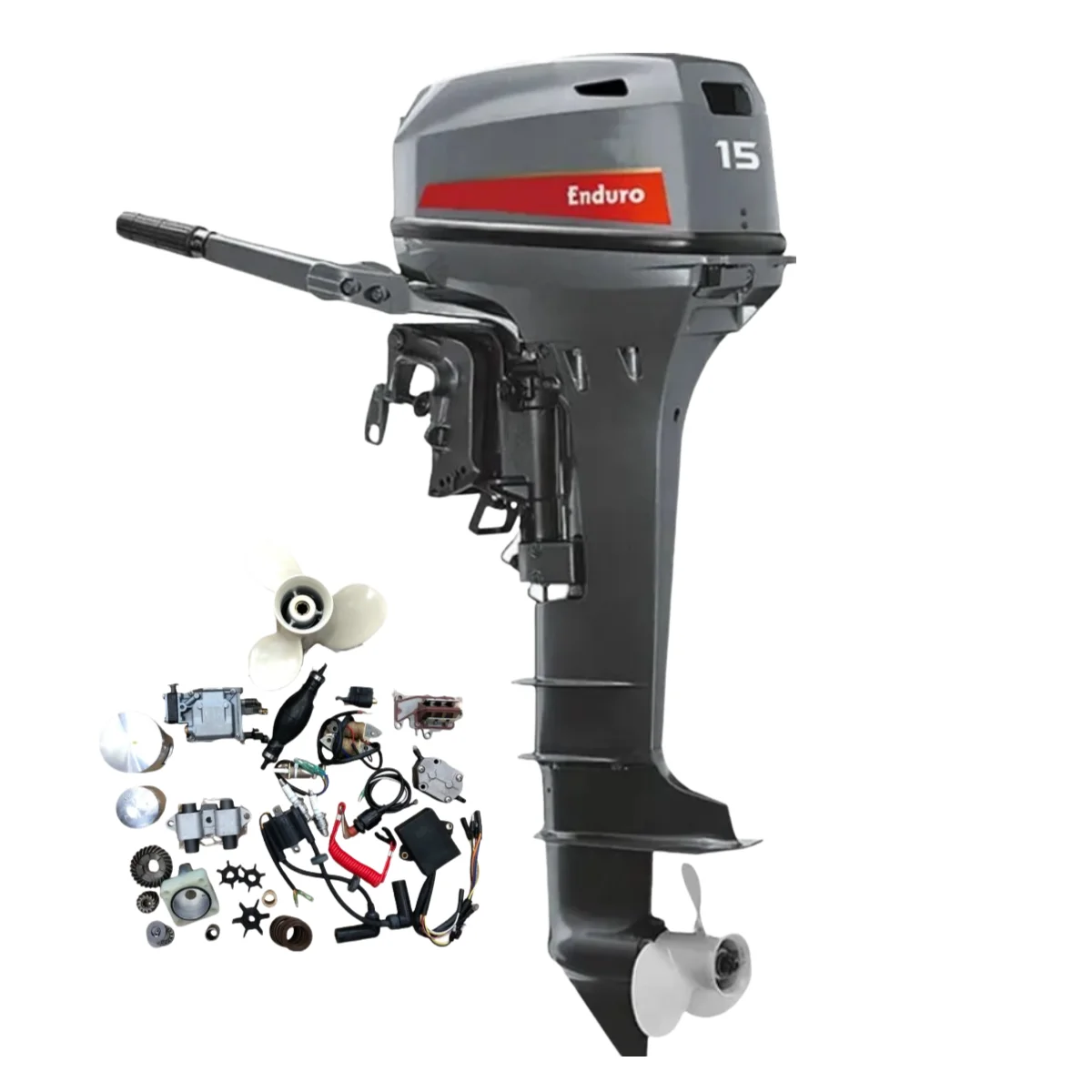 With Yamaha 15hp 2 Stroke 6b4 Enduro Long Shaft Outboard Motor Boat Engine Hot Selling Motor