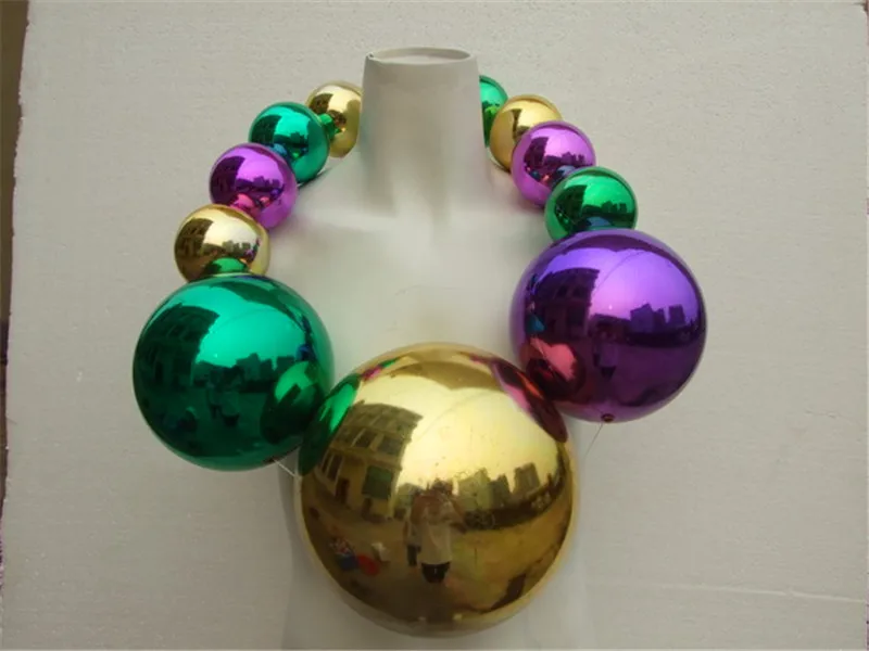 Jumbo Disco Ball Mardi Gras Necklace Mardi Gras Jumbo Necklace - Buy