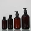 150/200/500 /300ml PET plastic bathing shampoo bottles with pump dispenser/black screw cap