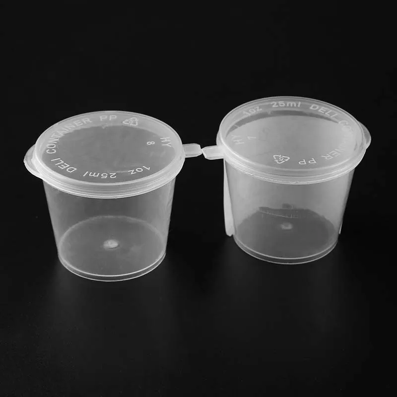 1oz 25ml Clear Pp Deli Sauce Container Cup With Lid 2000pcs Each Carton