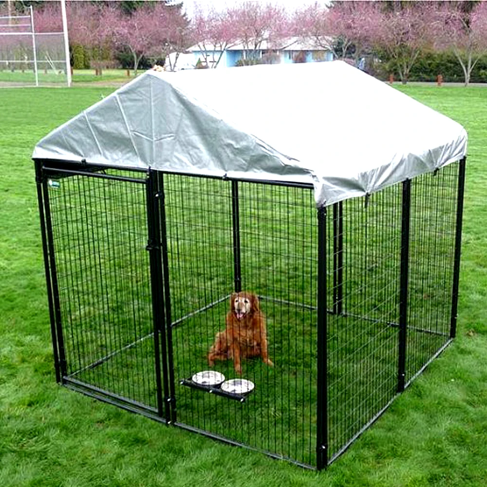 Pet Sentinel Welded Wire Dog Kennel Kit, 120"L X 120"W X 72"H atelier