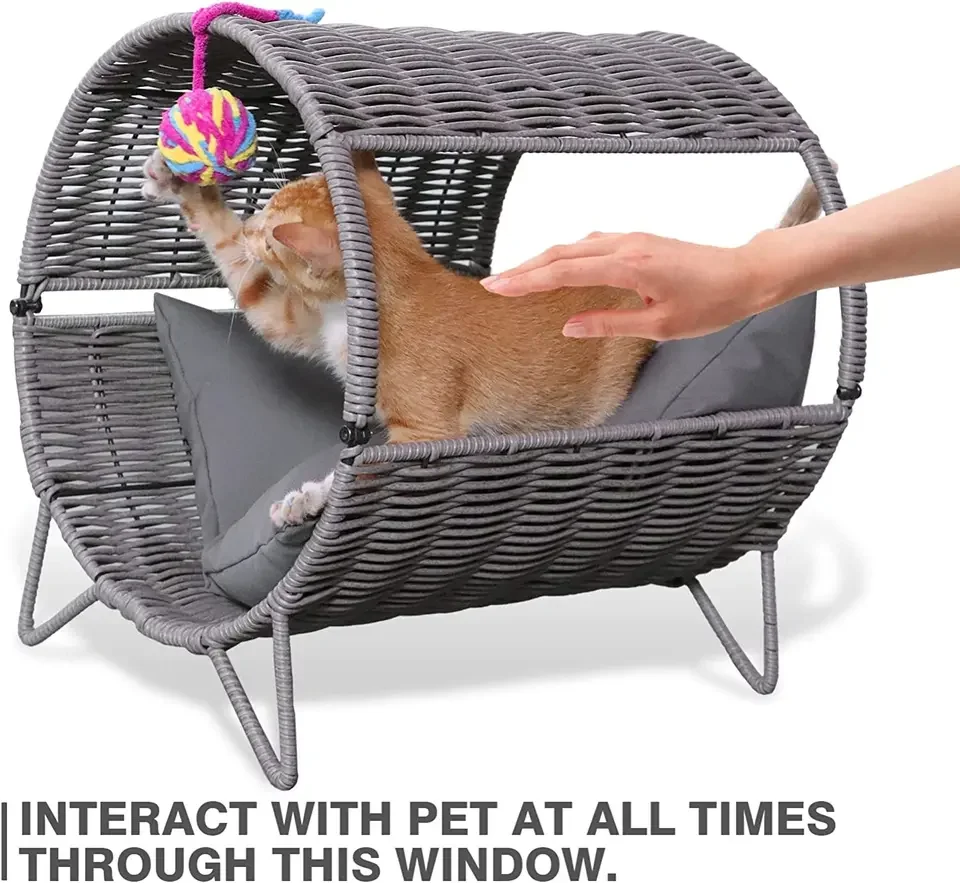 Washable Bamboo Pet Cat Dog Tunnel Bed Cave Bed Buy Raised Dog Bed