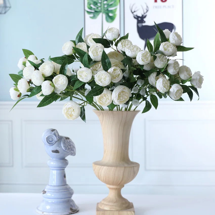 Artificial Silk Flower Camellia Tea Rose European-style Home & Wedding ...
