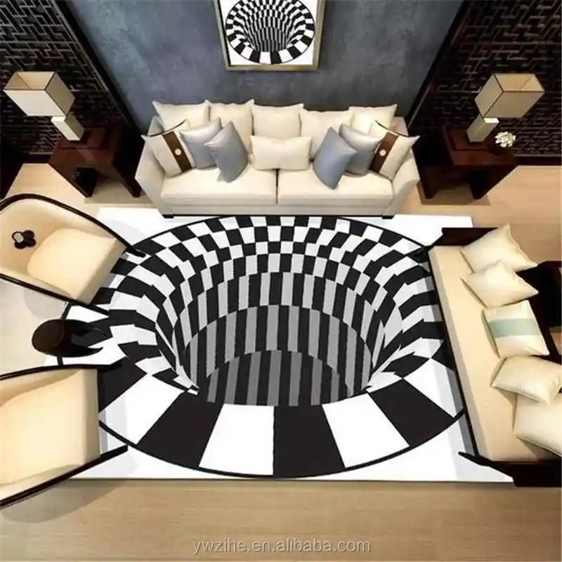 3D Optical Illusion Living Room Carpet Bedroom Living Room Anti