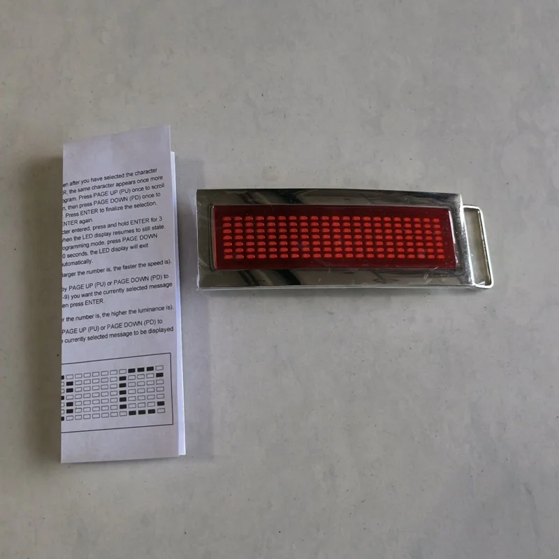 Party Favor 7X21pixel Button Control Programmable LED Belt Buckle ...