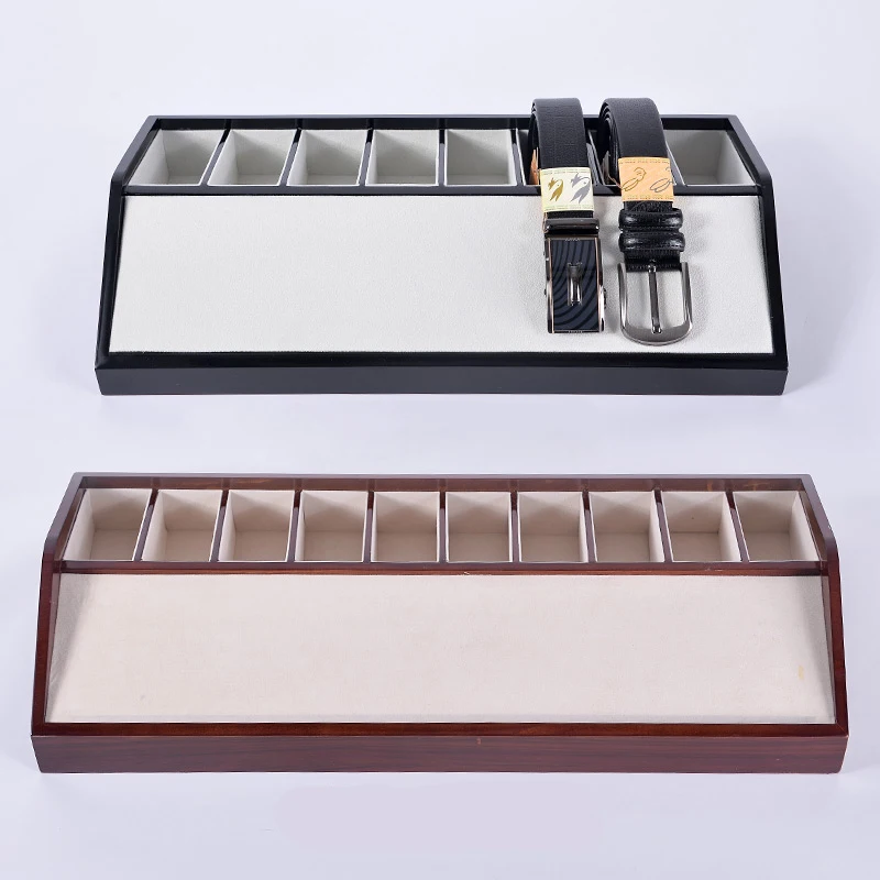 Retail Store Wholesale 8 Grid Belt Organizer Display Case Countertop