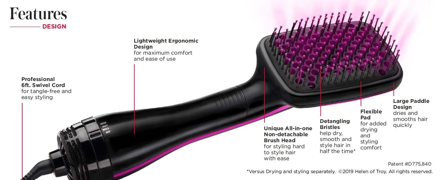 hair dryer flat brush
