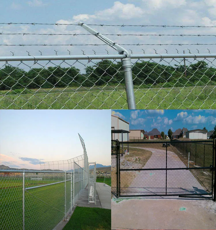 Powder Coated Chain Link Fence Weight Per Meter Cyclone Wire Fence