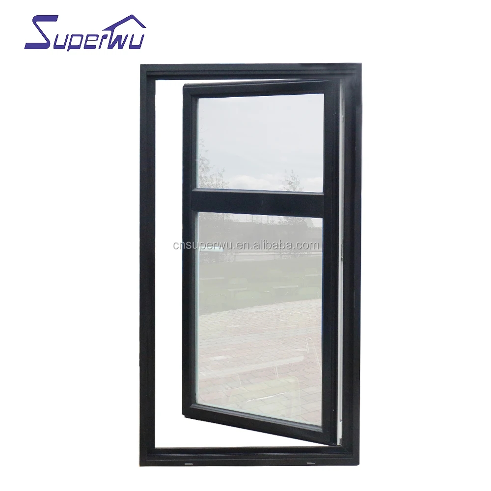 Thermal break aluminum high quality casement windows swing open style aluminum french windows