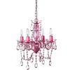 Cheap price 4 arms colored acrylic chandelier muti-color pendant light