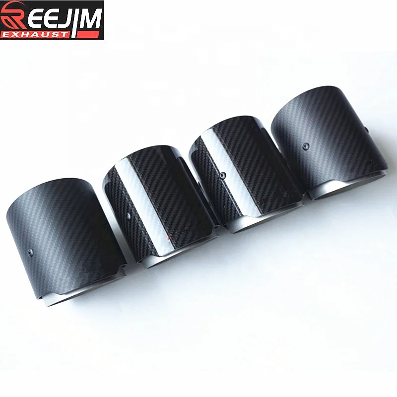 
4 Pieces Carbon Fiber Akrapovic Exhaut tips Auspuffspitze for BMW F87 M2 F80 M3 F82 F83 M4 Direct Fit Universal Fit Exhaust Tip 