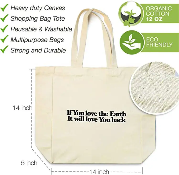 Custom Reusable Organic Cotton Canvas Bags For Vegetable And Fruit ...