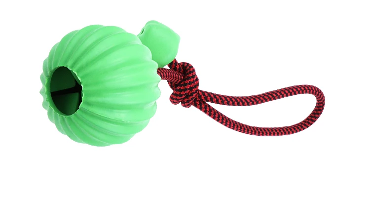 Towline dog toys with ropes and rubber balls chewing interactive dog toys