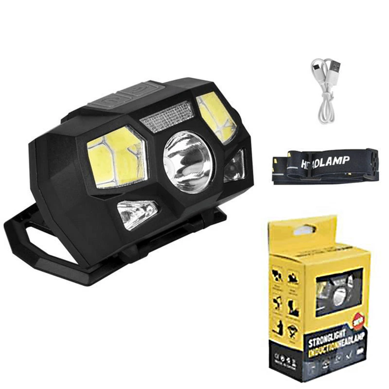 New Waterproof Motion Sensor LED Headlamp for Outdoor Activities Built-in Rechargeable Battery supplier