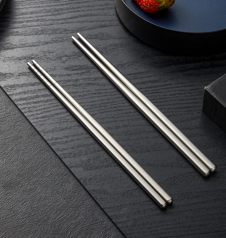 Heavy Metal Free Biophilic Metal Chopsticks Reusable Pure Titanium