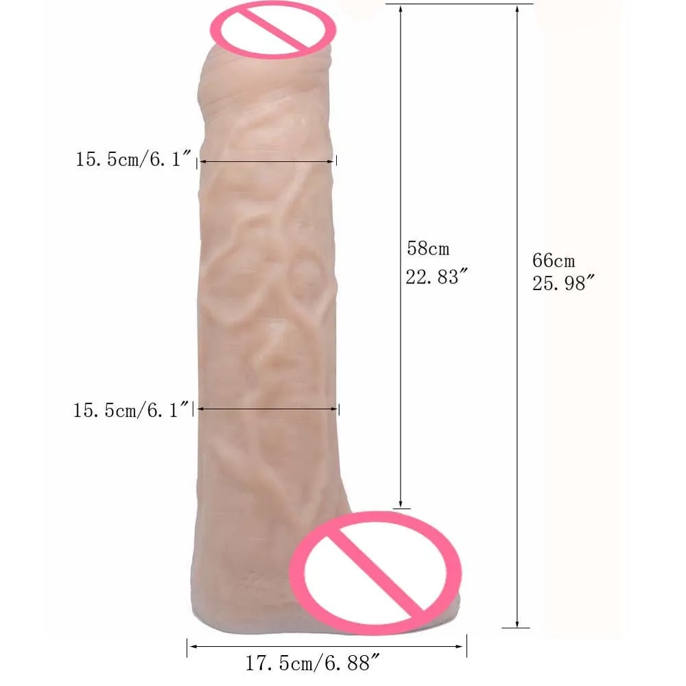 66cm Super Giant FAAK Artificial Dildo Foreskin Big Huge Dildo Friendly  Thickest Big Long Giant Biggest Dildo| Alibaba.com