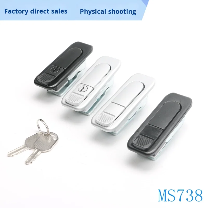 MS738-1 Electric Cabinet Flat Lock Industrial Mechanical Door Lock Aluminum Profile Distribution Box Lock for Cabinets factory