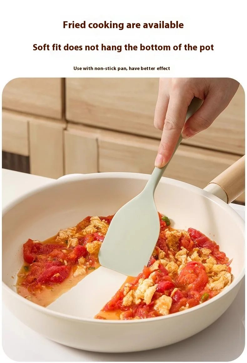 product mini non stick silicone spatula small size kitchenware cooking serving tool for baby food supplements and household soup spoon-8