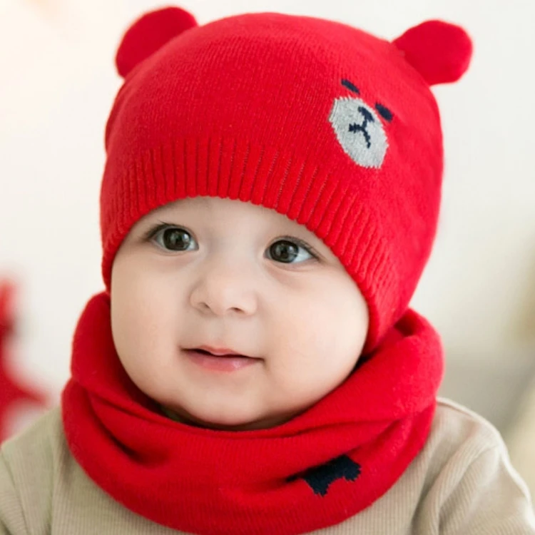 baby winter hat and scarf