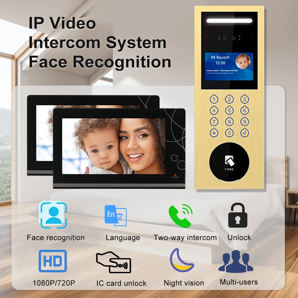 Video Intercom System with Face Recognition for Multi-apartments