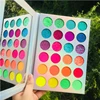 wholesale private label 35color eyeshadow palette with gold tray and neon color
