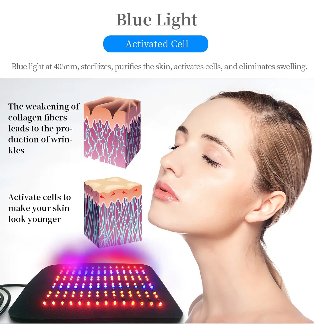 Multicolor Flexible Dpl Flex Light Therapy Pain Relief Pad Infrared Led ...