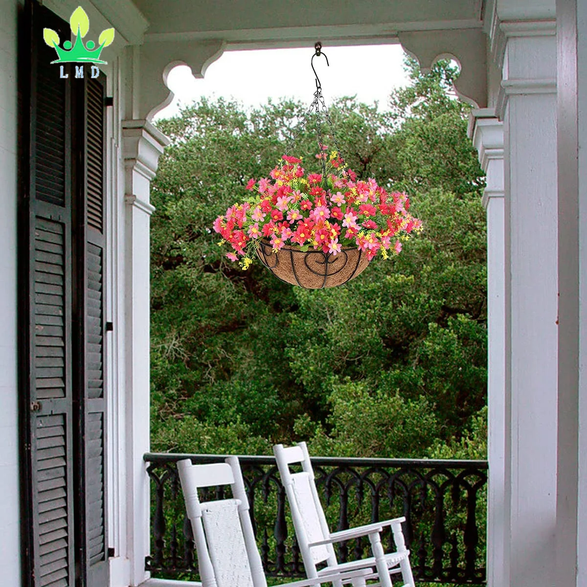 Artificial Hanging Flowers Hanging Baskets With Artificial Daisy Flower