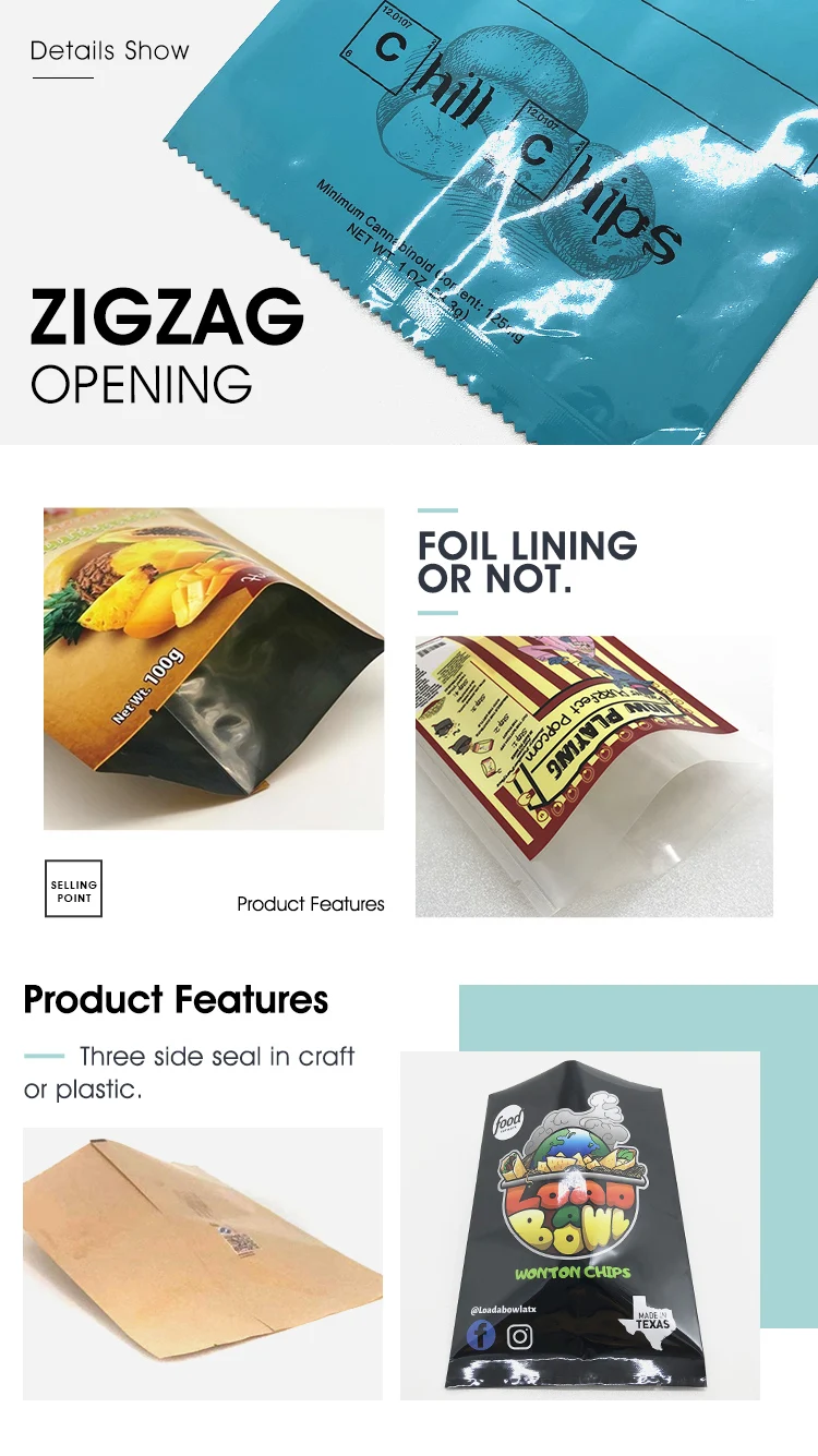 Printed Fishing Lure Packaging Bag Customized Soft Plastic Zipper Bait