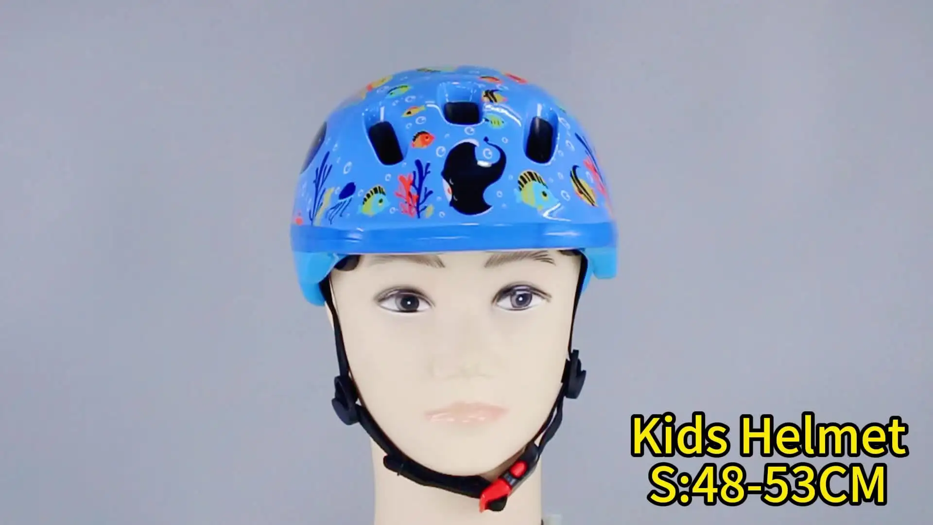 KUYOU Kids Cycling Bike Helmet High Density Black EPS Foam
