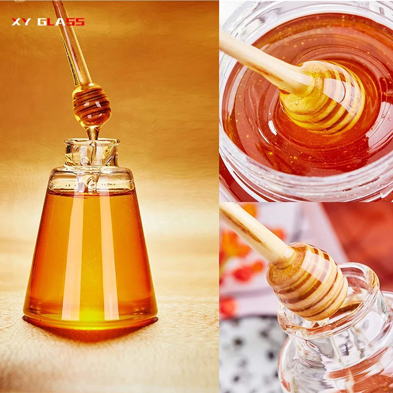 Classical Reusable With Stick Wooden Lid Borosilicate Cooking Glass